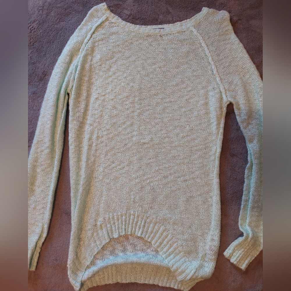 Long mint green sweater